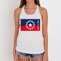 Juneteenth Flag Women's Knotted Racerback Tank