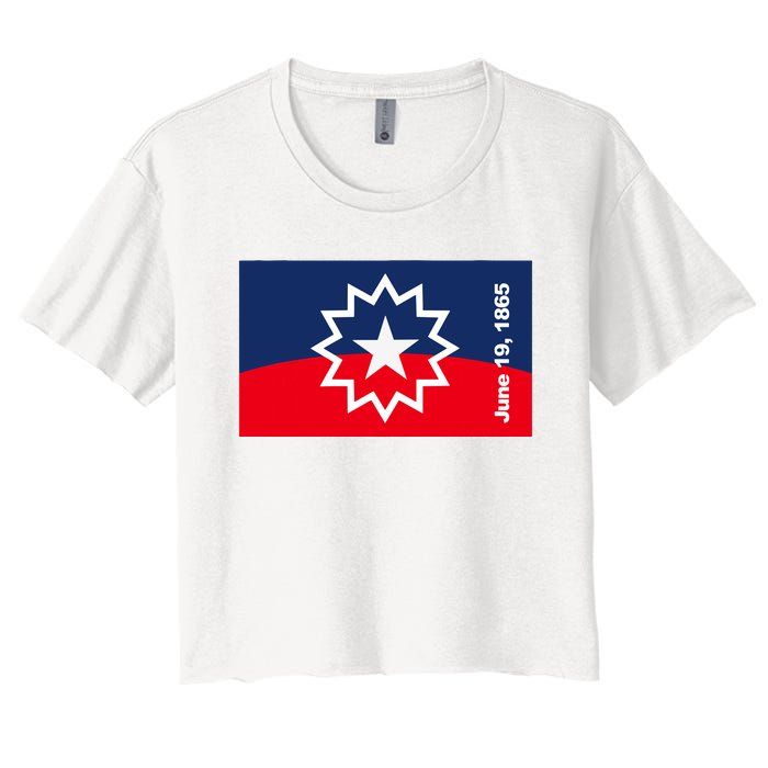 Juneteenth Flag Women's Crop Top Tee