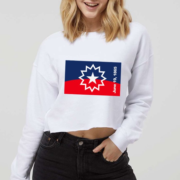 Juneteenth Flag Cropped Pullover Crew
