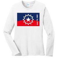 Juneteenth Flag Ladies Long Sleeve Shirt