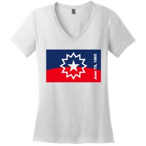 Juneteenth Flag Women's V-Neck T-Shirt