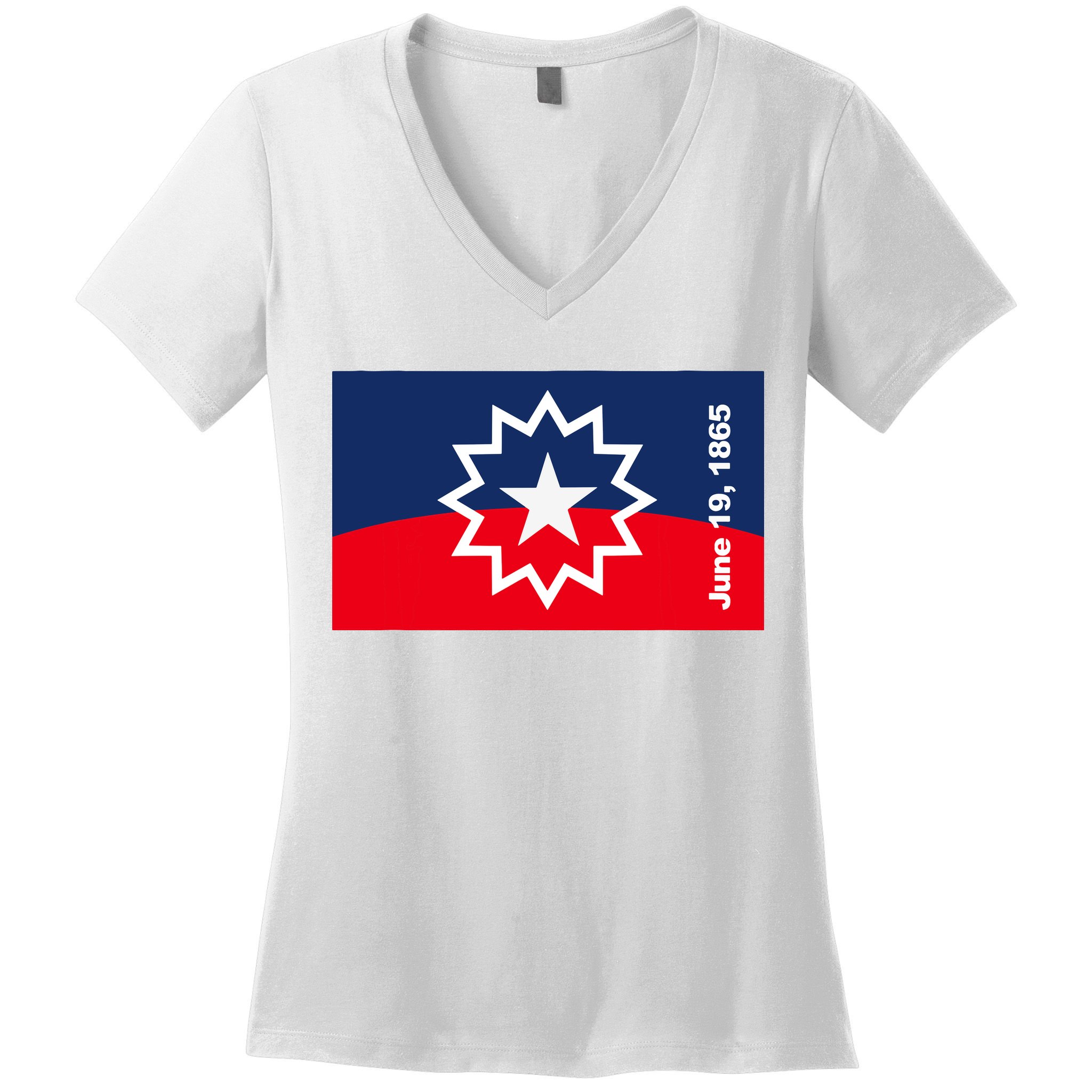 Juneteenth Flag Women's V-Neck T-Shirt