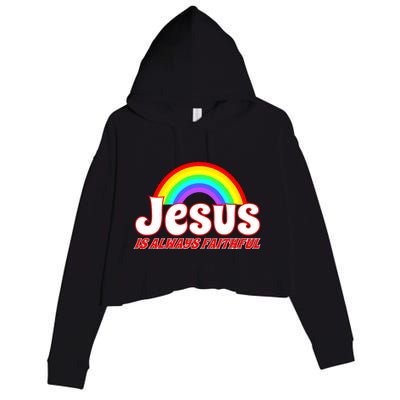 Jesus Faithful Crop Fleece Hoodie