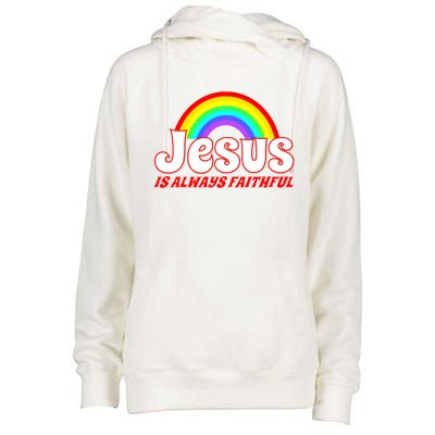 Jesus Faithful Womens Funnel Neck Pullover Hood