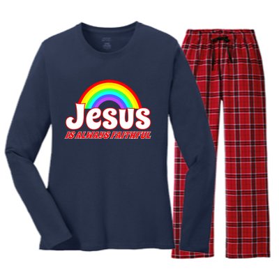 Jesus Faithful Women's Long Sleeve Flannel Pajama Set 