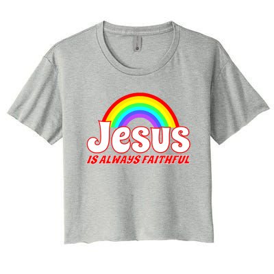 Jesus Faithful Women's Crop Top Tee