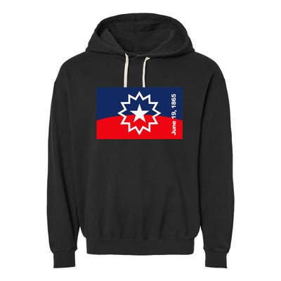 Juneteenth Flag Garment-Dyed Fleece Hoodie