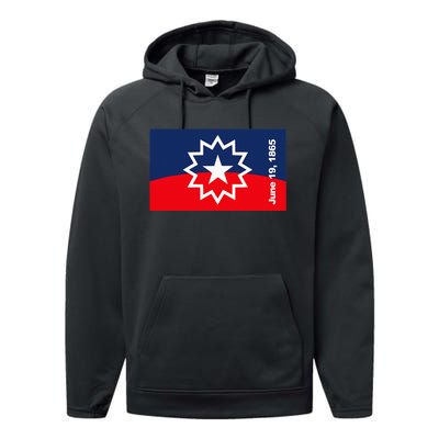 Juneteenth Flag Performance Fleece Hoodie