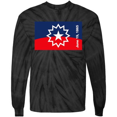 Juneteenth Flag Tie-Dye Long Sleeve Shirt