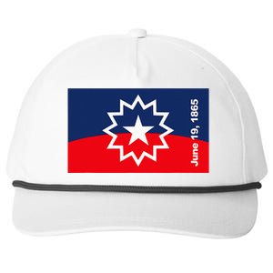 Junenth Flag Snapback Five-Panel Rope Hat