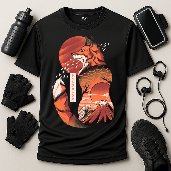 Japanese Fox Cooling Performance Crew T-Shirt