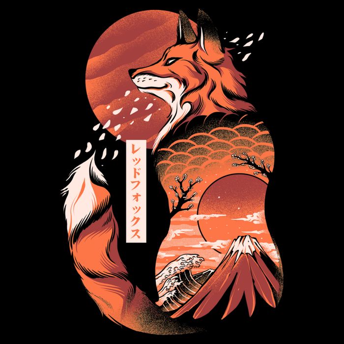 Japanese Fox Cooling Performance Crew T-Shirt
