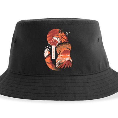 Japanese Fox Sustainable Bucket Hat