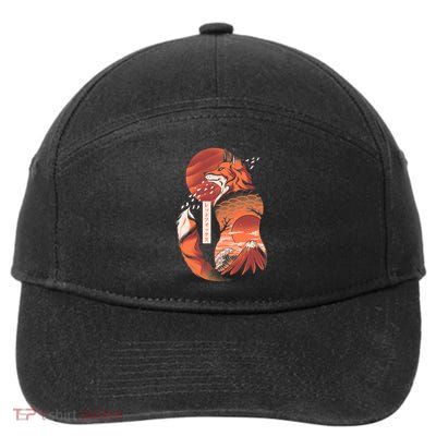 Japanese Fox 7-Panel Snapback Hat