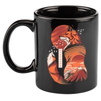 Japanese Fox 11oz C Handle Ceramic Mug