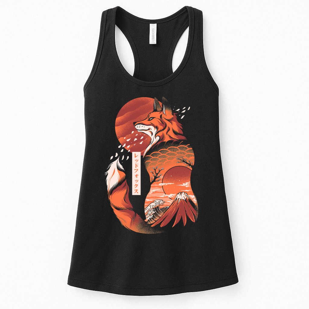 Japanese Fox Womens Tank Top