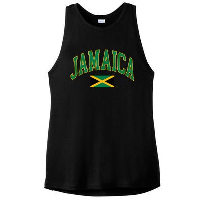 Jamaica Flag Ladies PosiCharge Tri-Blend Wicking Tank