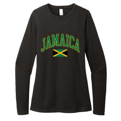 Jamaica Flag Womens CVC Long Sleeve Shirt