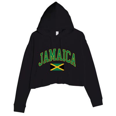 Jamaica Flag Crop Fleece Hoodie