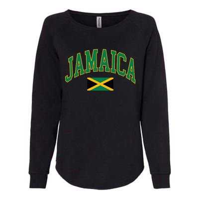 Jamaica Flag Womens California Wash Sweatshirt