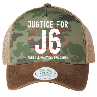 Justice For J6 Conservative January 6 Anti Biden Legacy Tie Dye Trucker Hat