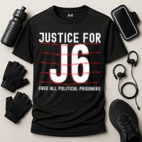 Justice For J6 Conservative January 6 Anti Biden Cooling Performance Crew T-Shirt