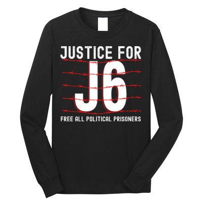 Justice For J6 Conservative January 6 Anti Biden Long Sleeve Shirt