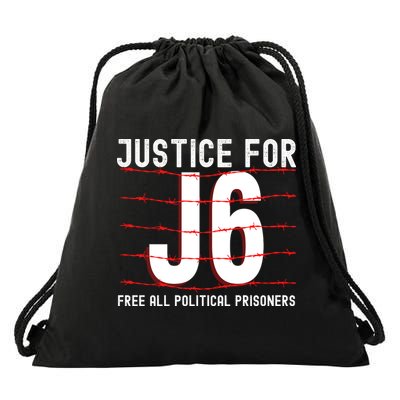 Justice For J6 Conservative January 6 Anti Biden Drawstring Bag