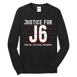 Justice For J6 Conservative January 6 Anti Biden Tall Long Sleeve T-Shirt