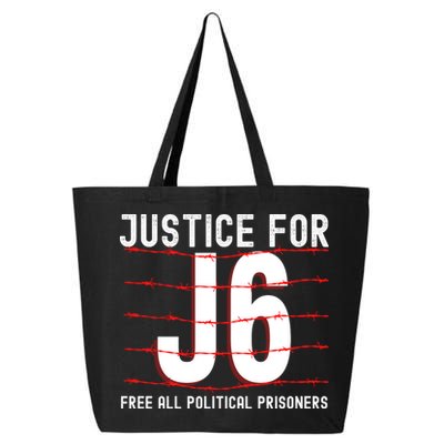 Justice For J6 Conservative January 6 Anti Biden 25L Jumbo Tote
