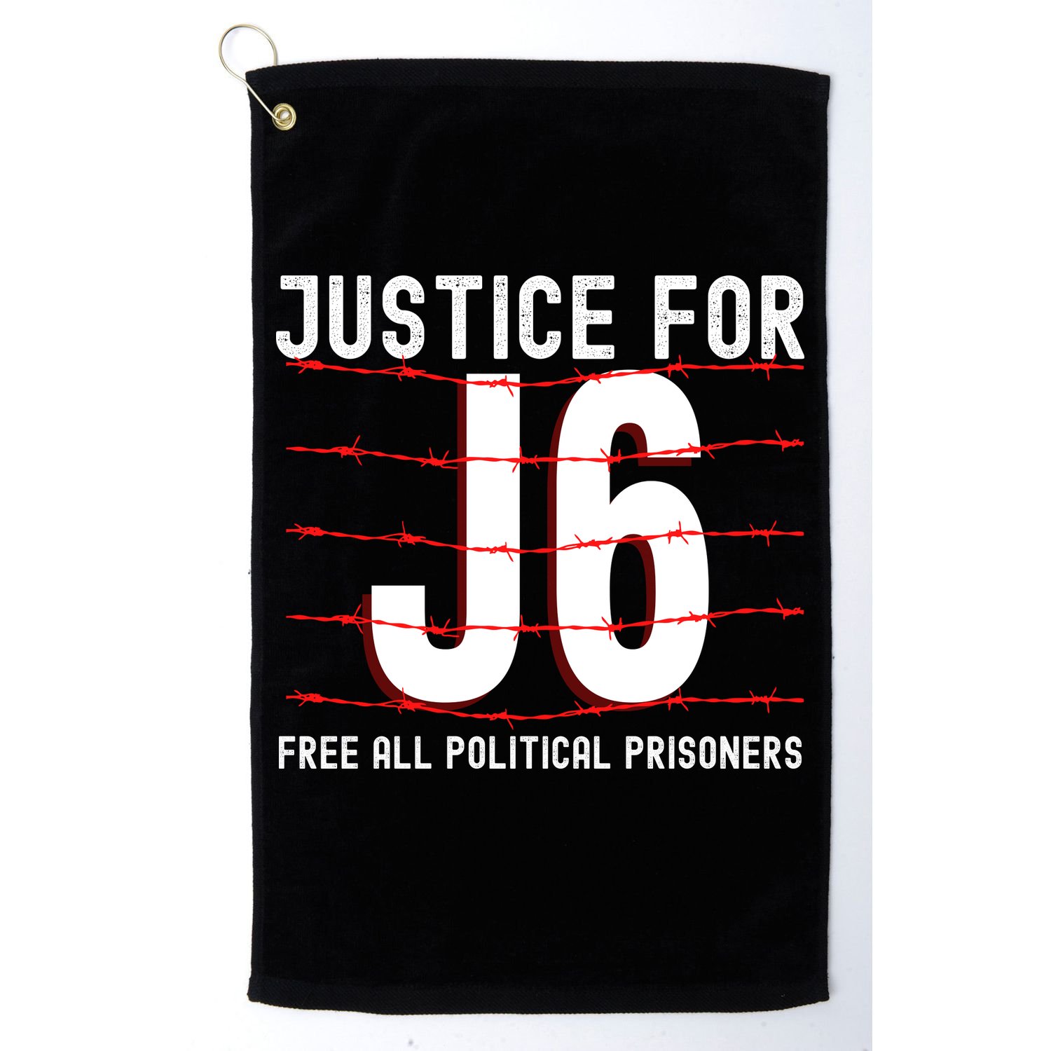 Justice For J6 Conservative January 6 Anti Biden Golf Towel