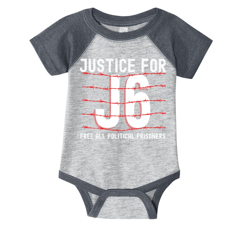 Justice For J6 Conservative January 6 Anti Biden Infant Baby Jersey Bodysuit