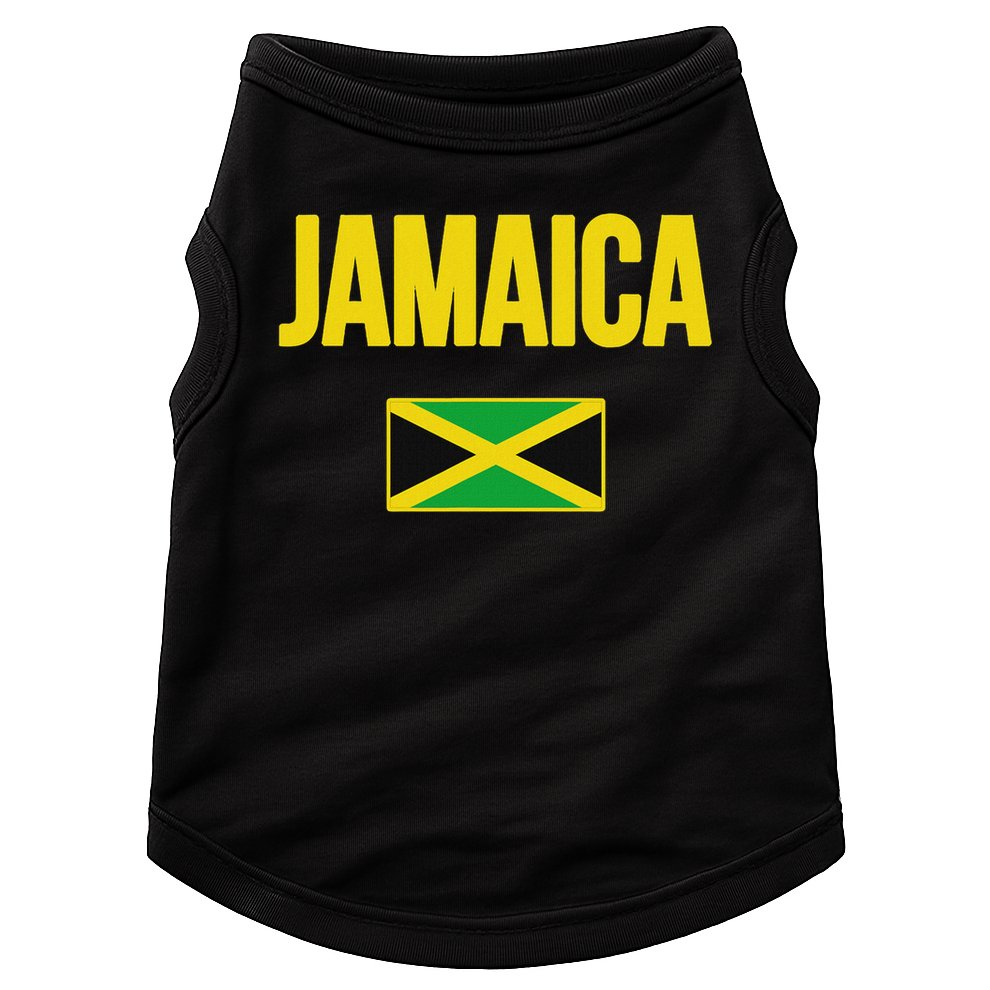 Jamaican Flag Jamaica Souvenir Love Travel Vacation Doggie Tank