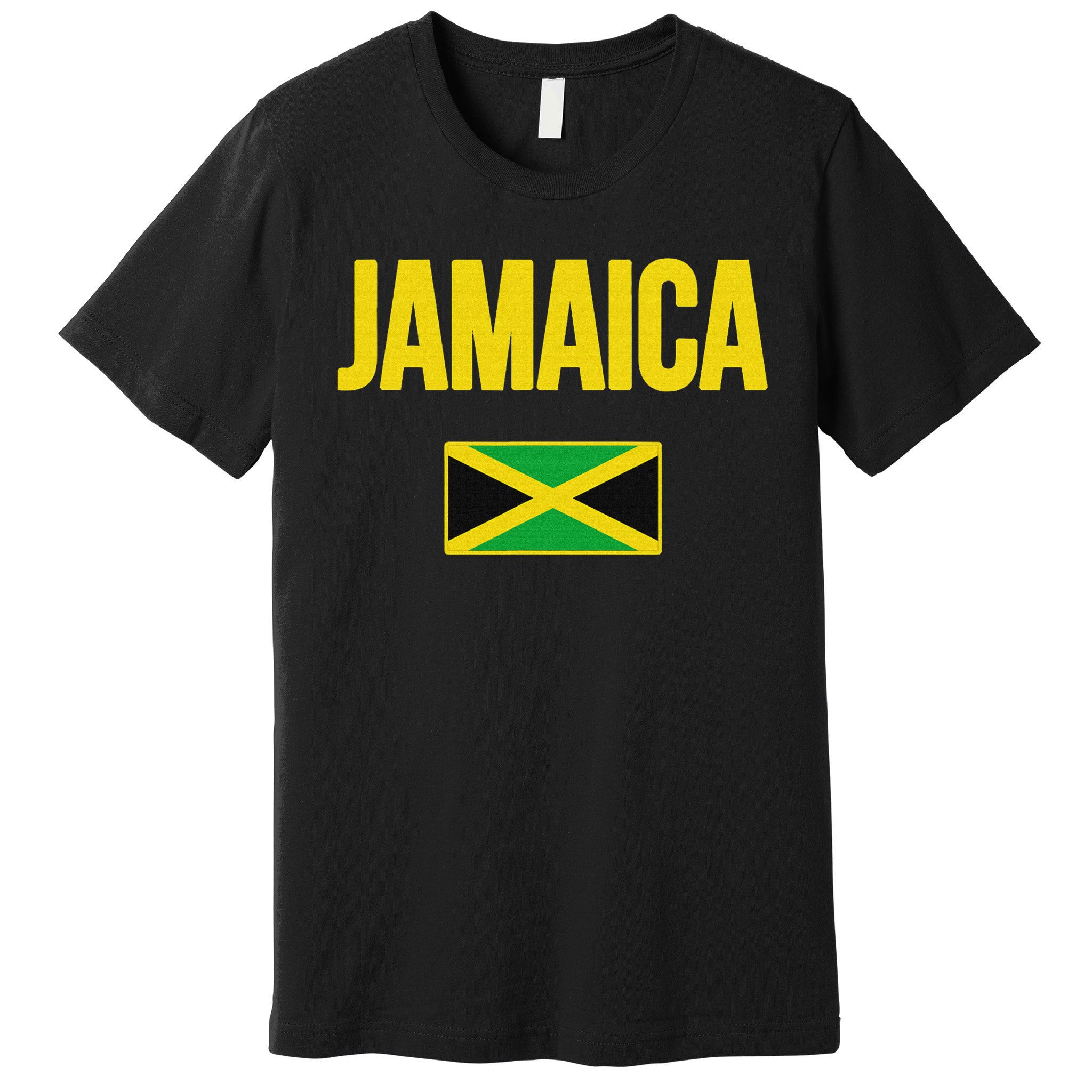 Jamaican Flag Jamaica Souvenir Love Travel Vacation Premium T-Shirt