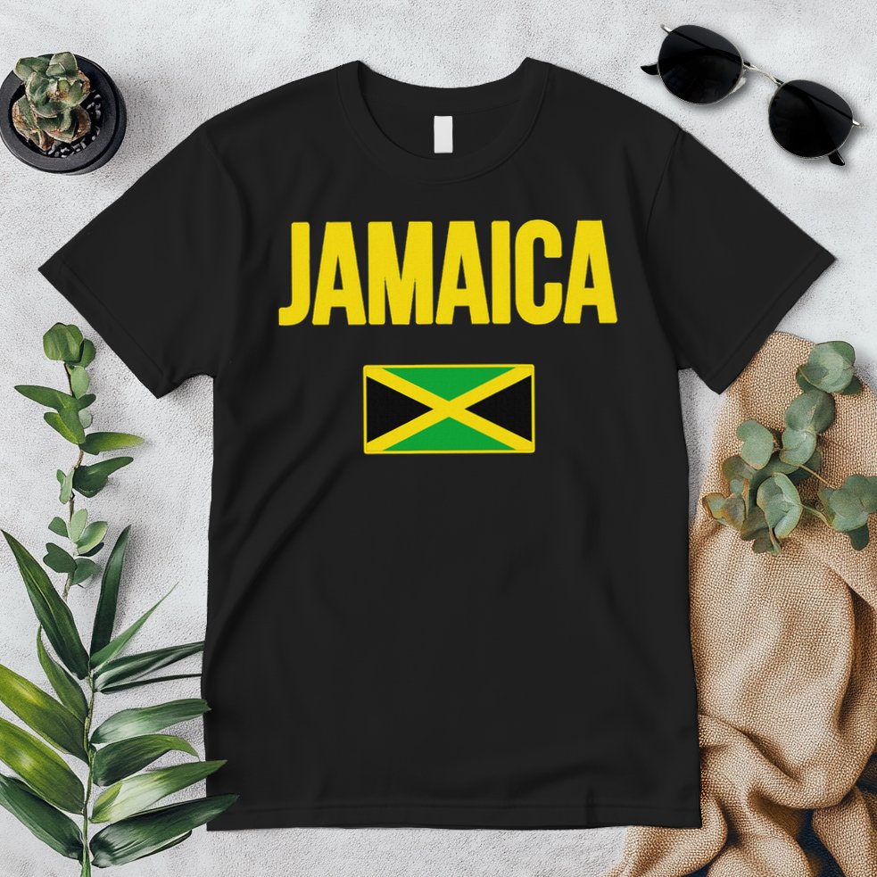 Jamaican Flag Jamaica Souvenir Love Travel Vacation Premium T-Shirt