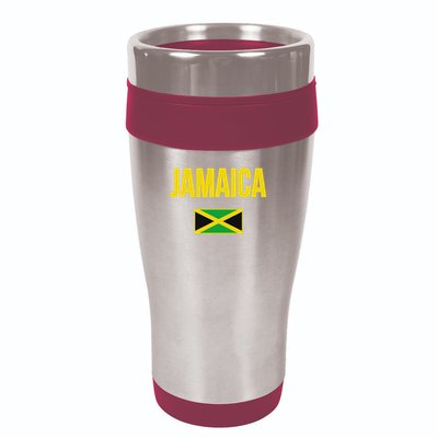 Jamaican Flag Jamaica Souvenir Love Travel Vacation 16oz Travel Tumbler