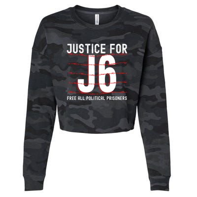 Justice For J6 Conservative Cropped Pullover Crew