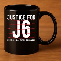 Justice For J6 Conservative 11oz C Handle Ceramic Mug