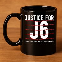 Justice For J6 Conservative 11oz C Handle Ceramic Mug