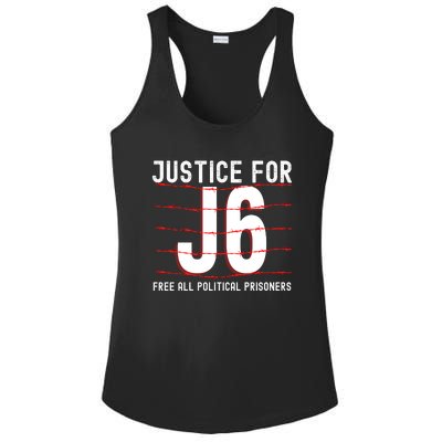 Justice For J6 Conservative Ladies PosiCharge Competitor Racerback Tank