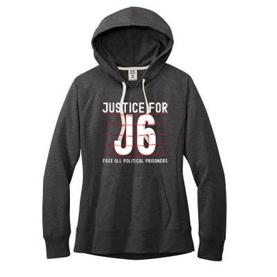 Justice For J6 Conservative Women's Fleece Hoodie