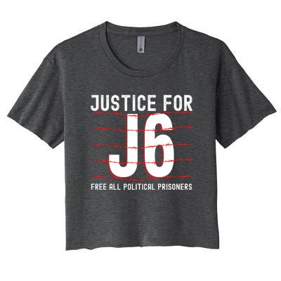 Justice For J6 Conservative Women's Crop Top Tee