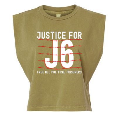 Justice For J6 Conservative Garment-Dyed Women's Muscle Tee