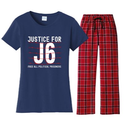 Justice For J6 Conservative Women's Flannel Pajama Set