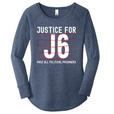 Justice For J6 Conservative Women's Perfect Tri Tunic Long Sleeve Shirt