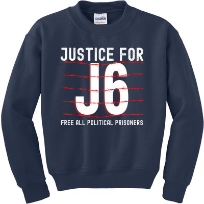 Justice For J6 Conservative Kids Sweatshirt