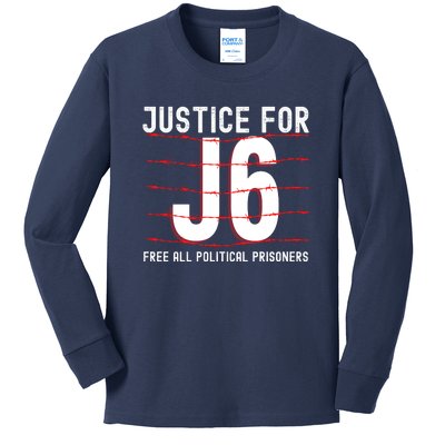 Justice For J6 Conservative Kids Long Sleeve Shirt