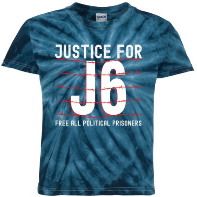 Justice For J6 Conservative Kids Tie-Dye T-Shirt