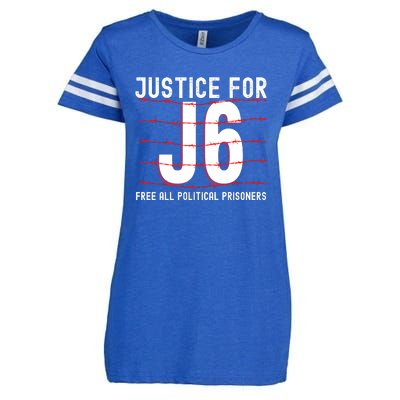 Justice For J6 Conservative Enza Ladies Jersey Football T-Shirt