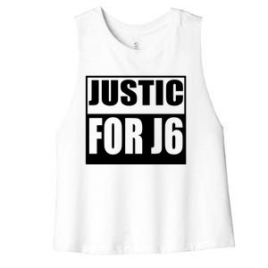 Justice For J6 Conservative Women's Racerback Cropped Tank